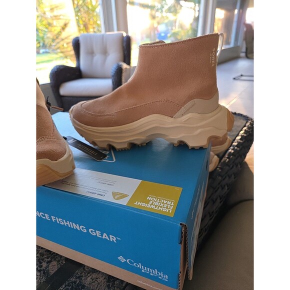 Sorel Kinetic Breakthru Acadia Size 6 Waterproof Sneaker Boot Tawny Buff Womens - Picture 8 of 11